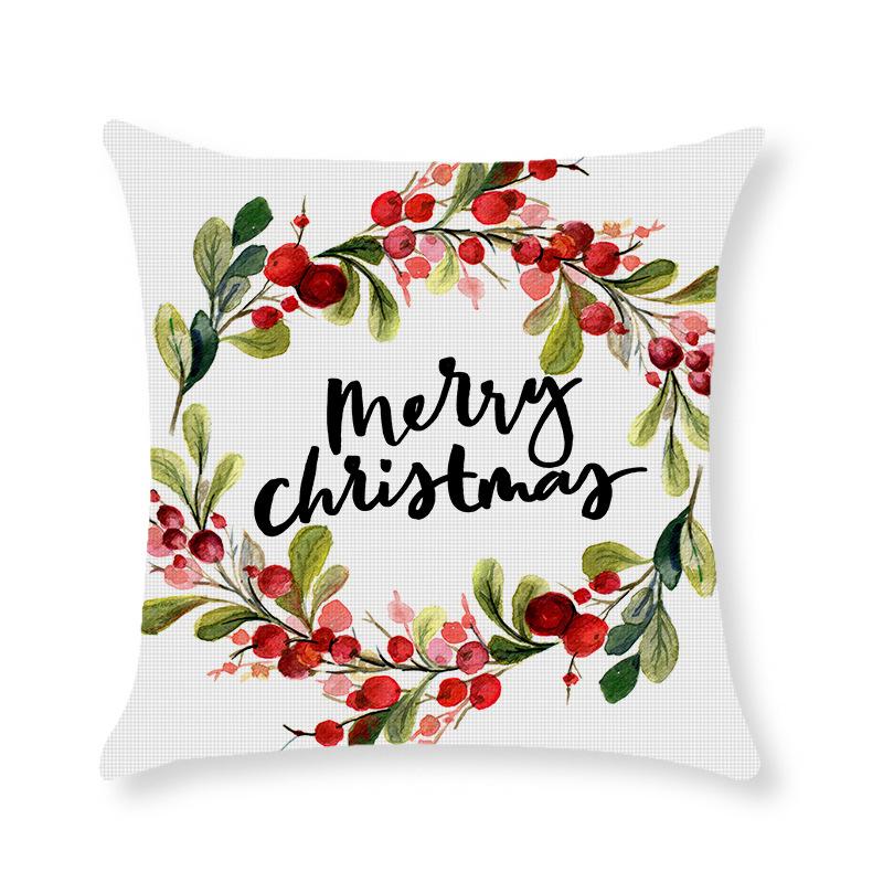 Home Christmas Throw Pillow Cover Holiday Home Cushion Cushion Cover Sofa Side Sleeping