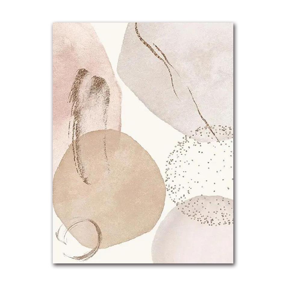 Bohemian Geometric Beige Abstract Poster Canvas Painting Wall Art Printing Picture Bedroom Living Room Home Decoration Picture