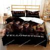 Yellowstone Fashion Set Biancheria da Letto con Stampa Digitale Copripiumino Piumone Letto Singolo Twin Full Queen Ragazzi Bambini Ragazza Ragazzi Regalo