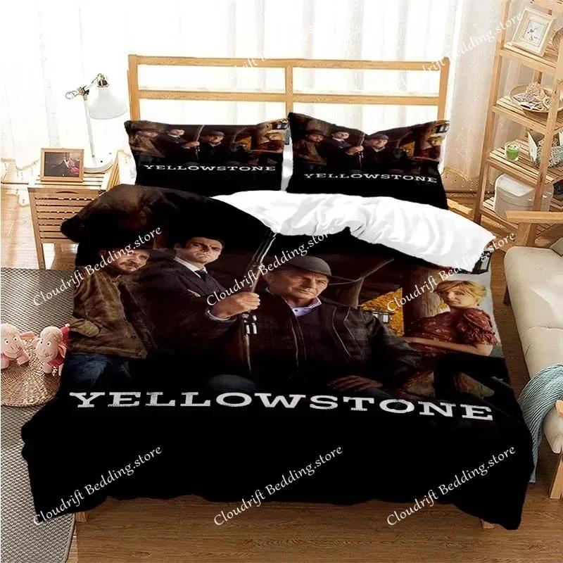 Yellowstone Fashion Set Biancheria da Letto con Stampa Digitale Copripiumino Piumone Letto Singolo Twin Full Queen Ragazzi Bambini Ragazza Ragazzi Regalo