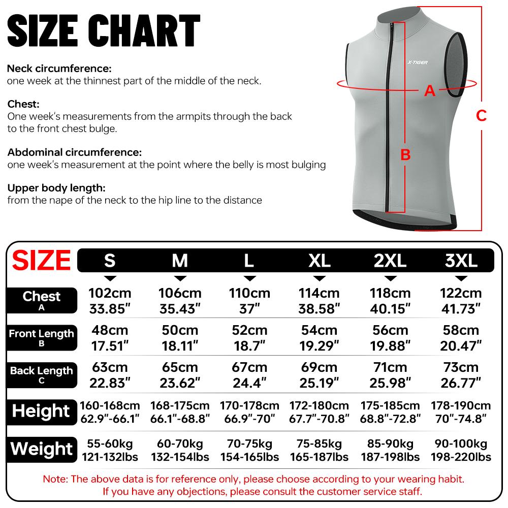 X-TIGER Winter Warm Cycling Vest Fleece Windproof Bike Jacket Sleeveless Coat Bicycle Thermal Vest Unisex Cycling Jerseys