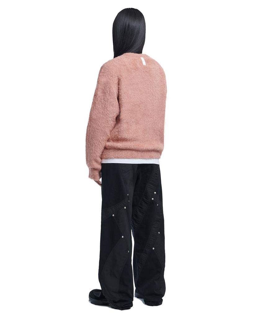 Nomaenyueol Cropped Hairy Knit - Peach