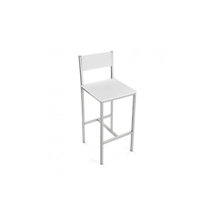 Ensemble De Table À Manger - VERSA - Helena - 3 Pièces - Bois Et Métal - Blanc