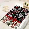 1Pc Christmas Gingerbread Decorations Rug Office Carpet Indoor Outdoor Doormat Nonslip Soft, Living Room Christmas Halloween Gift D91839