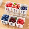 Kitchen Fruits Vegetables Storage Box Fridge Ginger Scallion Onion Fresh-Keeping Container Food Drain Crisper Organizer