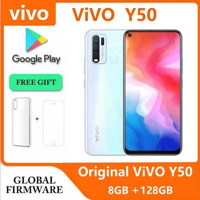 Refurbished Original VIVO Y50 4G Smartphone 8GB 128GB 5000mAh 6.51inch 2340x1080px CPU Snapdragon 13MP + 16MP 4 Cameras Android