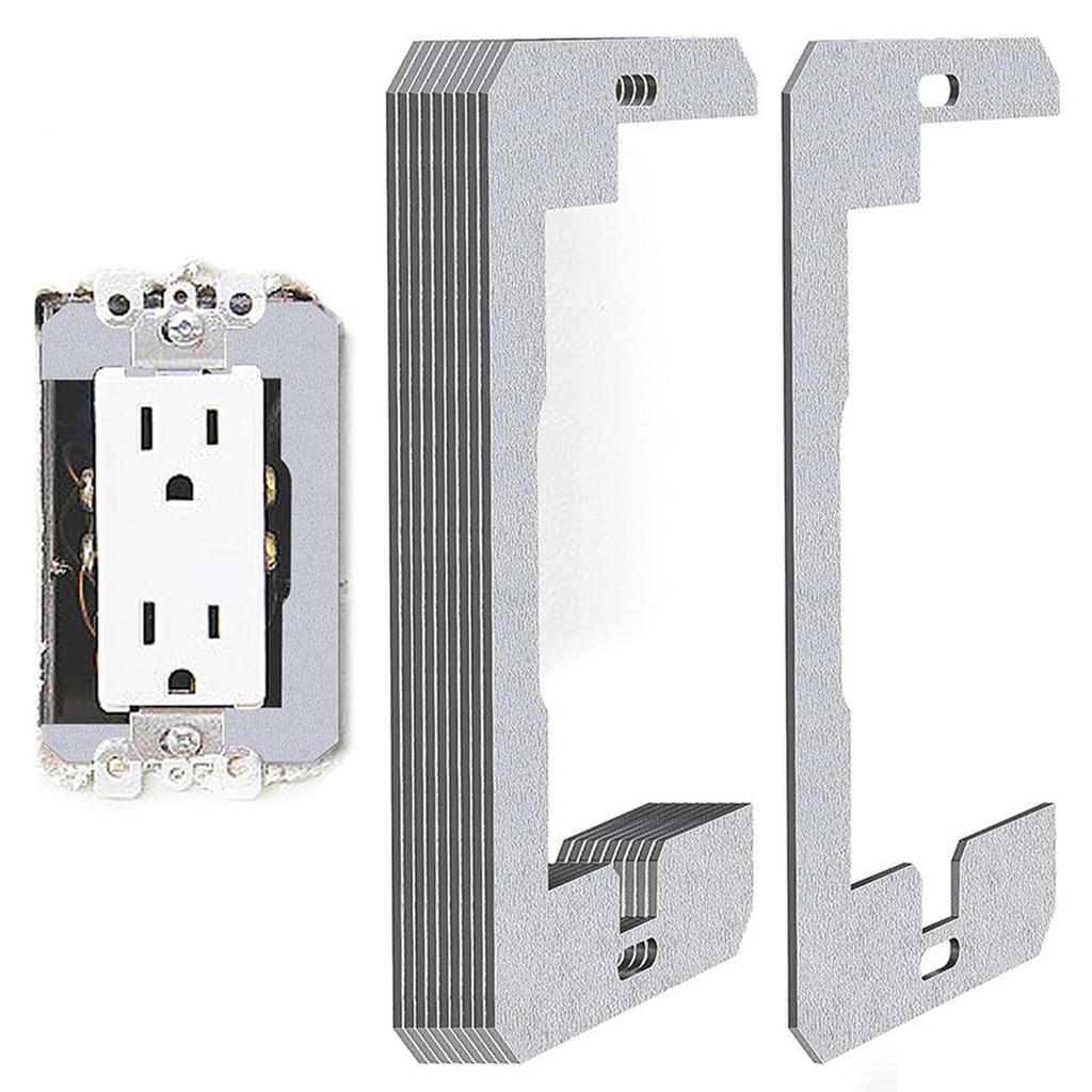 Wall Plate Spacer- Metal Flush Fit Device Leveling Plates - Receptacle Spacers Shims Leveler For Fixing Walls