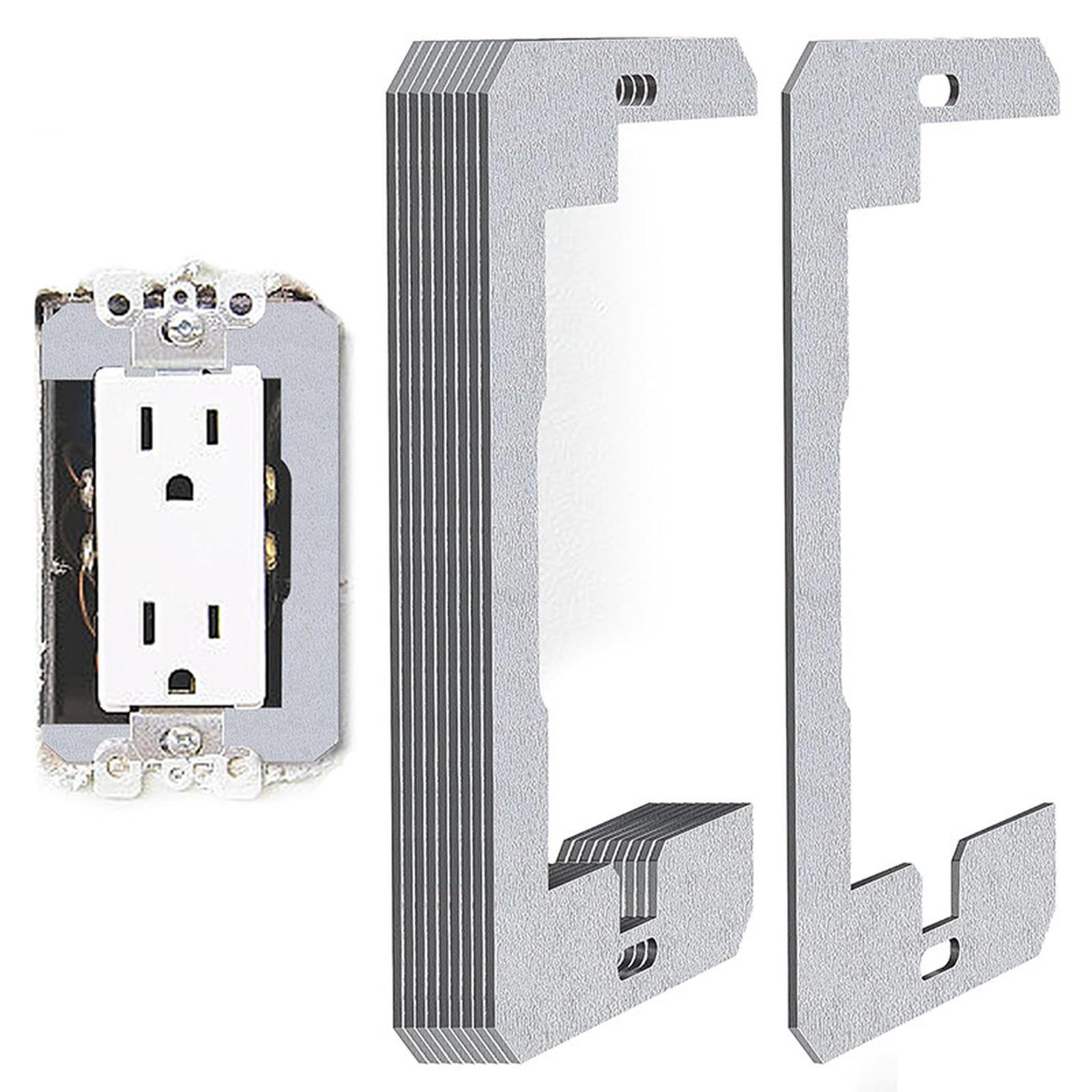 

Wall Plate Spacer- Metal Flush Fit Device Leveling Plates - Receptacle Spacers Shims Leveler For Fixing Walls one size срібний