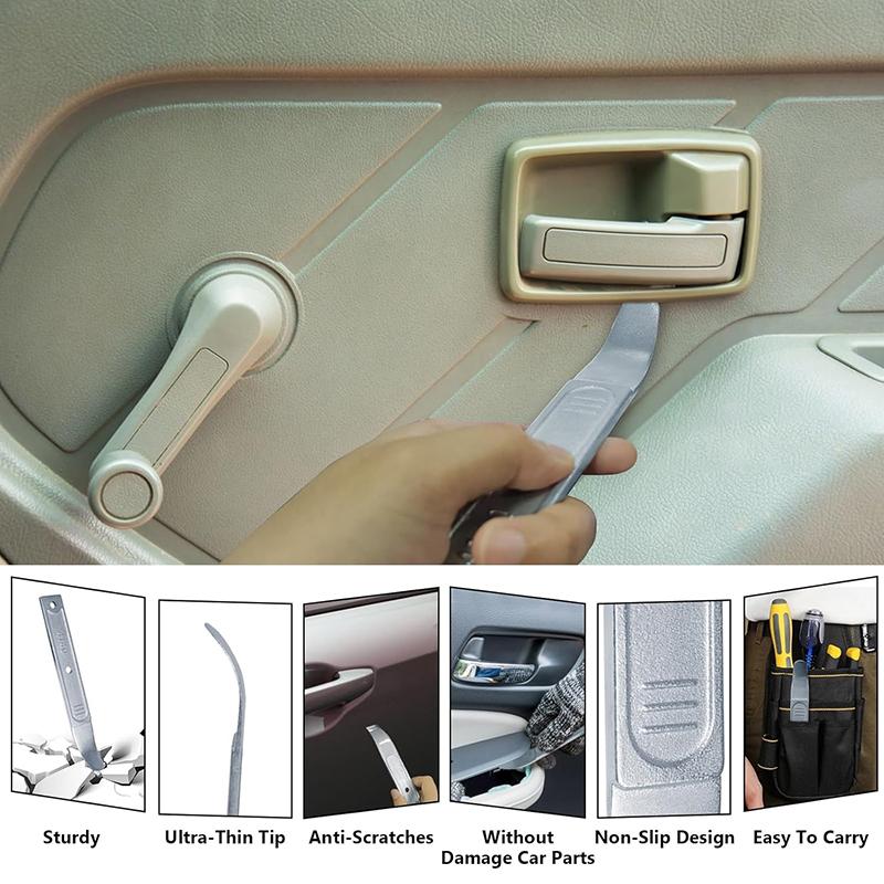 

Металевий лом Високоякісний автомобільний лом Інструмент для зняття оздоблення салону автомобіля Компактний інструмент для зняття обшивки Дверних панелей Автомобільний срібний