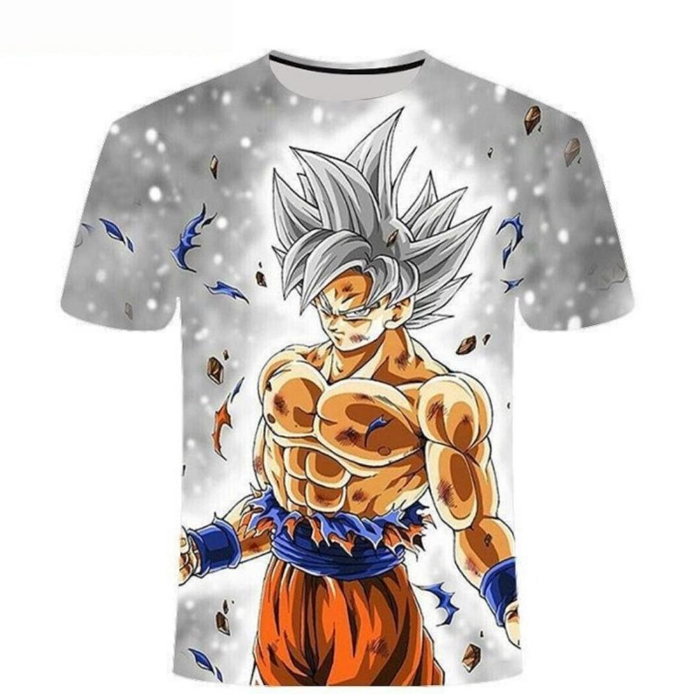 2026 Summer Dragon Ball Retro Fitness T-shirt Oversized 3D Printed Short-sleeved Unisex Children's Sports Shirt