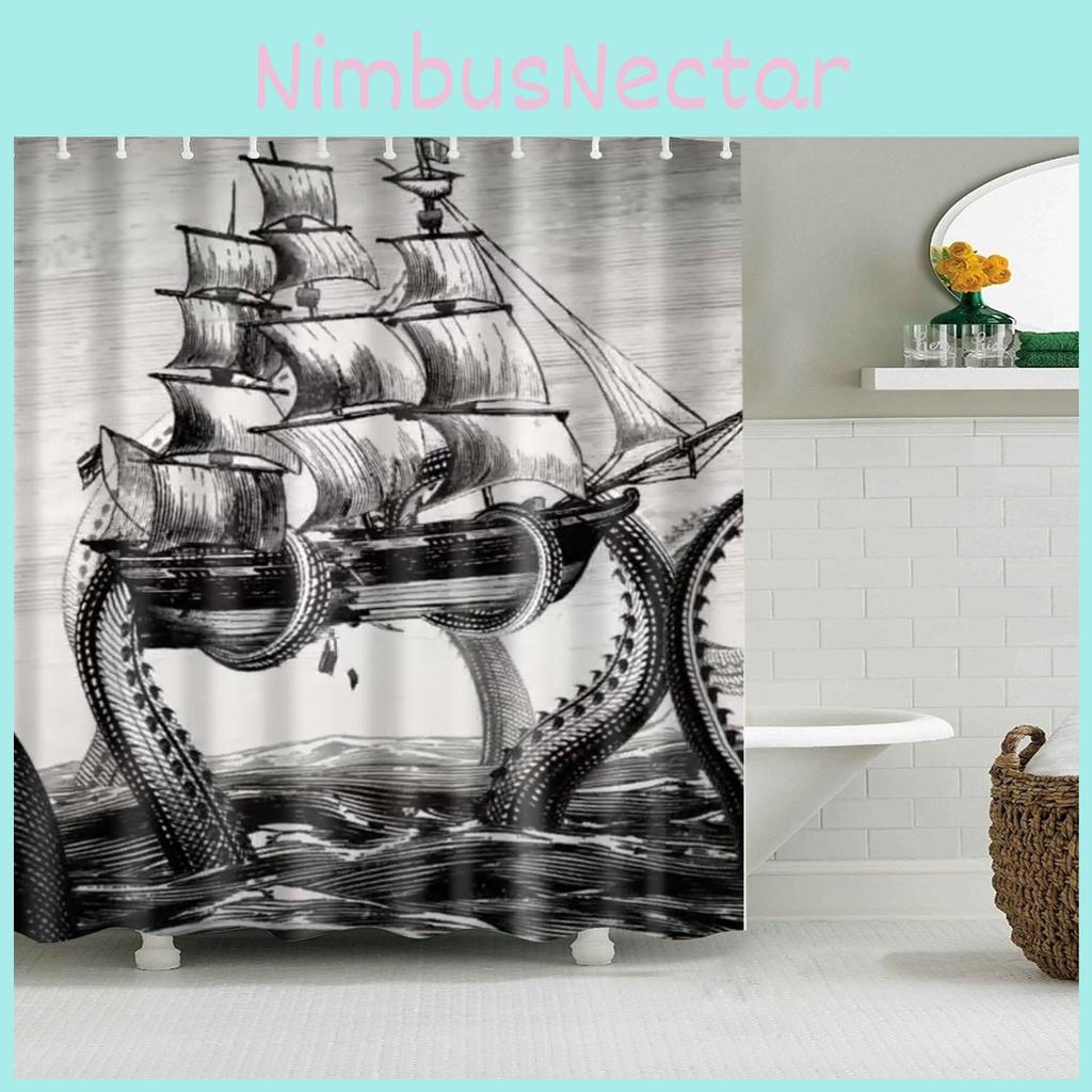 Polyester Shower Curtain With Customizable Artwork And Logo For Bathroom Privacy