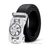 Ceinture Homme en Alliage et Cuir de Vachette à Boucle Automatique pour un Port Décontracté et Polyvalent