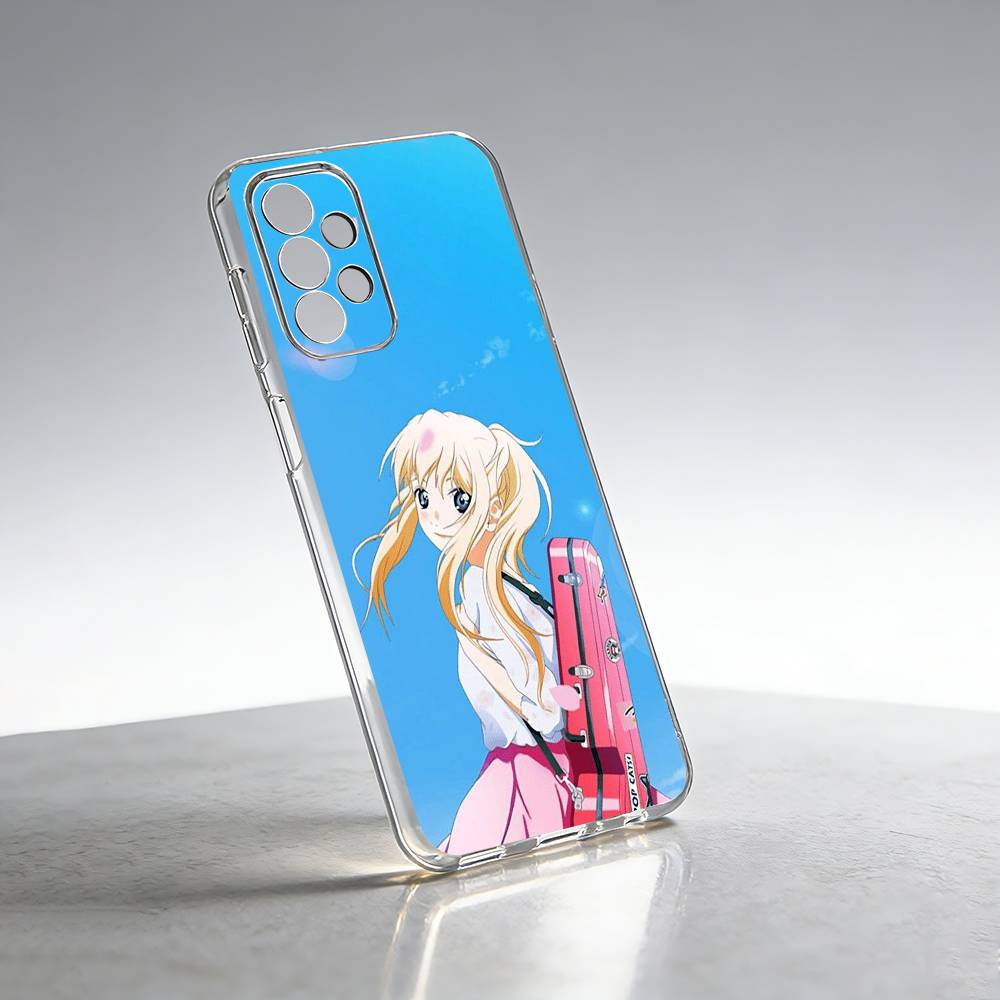 Anime Your L-Lie in April Kaori Phone Case Transparent Silicone Soft For Samsung S25,S24,S21,S22,S23,S30,Ultra,S20,Plus,Fe
