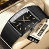 Swiss Men's Ultra-Thin Waterproof Quartz Watch with Calendar and Luminous Features