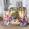 Christmas Friends Celebration Personalized Name Blanket Lightweight Customizable Blanket Comfortable Great for Chair Bed Sofa Living Room