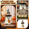 Halloween Pumpkin Witch Hat Resin Figurine Set - Cute Seasonal Decor for Home Shelf Mantel
