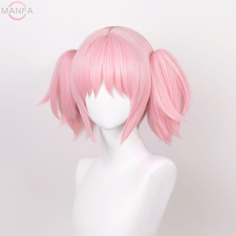 Madoka Kaname Cosplay Paruky Růžové 30cm Krátké Clip Ocasy Kaname Madoka Anime Paruka Cosplay Tepelně Odolné Syntetické Vlasy