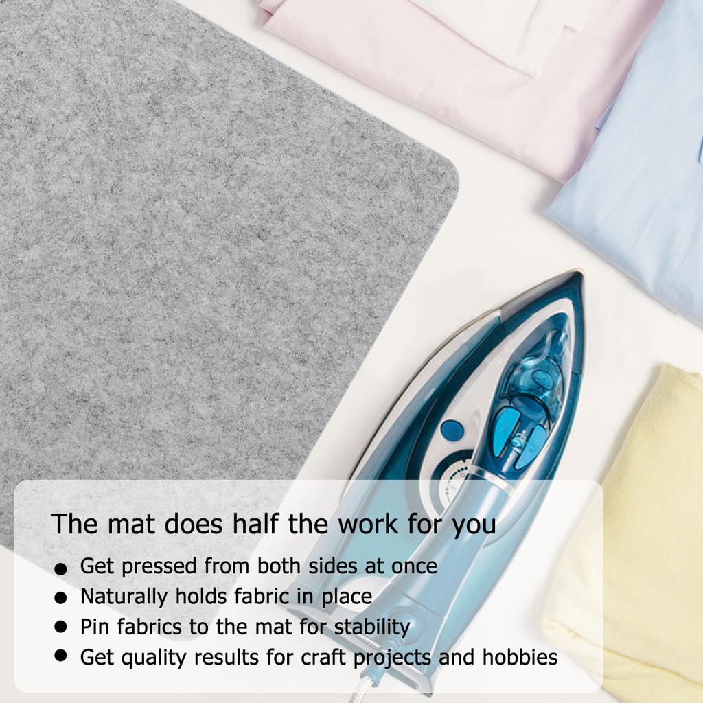 9x9 Inch Wool Ironing Pad Heat Retaining Felt Press Mat for Quilting Embroidery Stitching Applique Sewing Craft Projects