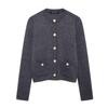 2025 Autumn/Winter New Arrival European & American Style Round Neck Long Sleeve Knit Cardigan
