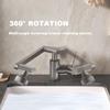 Kitchen Faucet 360-Degree Swivel Spout Kitchen Bathroom Faucet Stainless Steel Mechanical Arm Design Hot and Cold Mixer