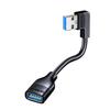 90 Degree USB3.0 Extension Cable Portable Male to Female Extender Cord Support 5Gbps Data for USB Fan/Printer/Lamp
