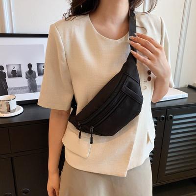 Genți mici ușoare din pânză pentru femei vara, simple, de umăr unic și de spate, genți de piept sport pentru bărbați, genți crossbody casual