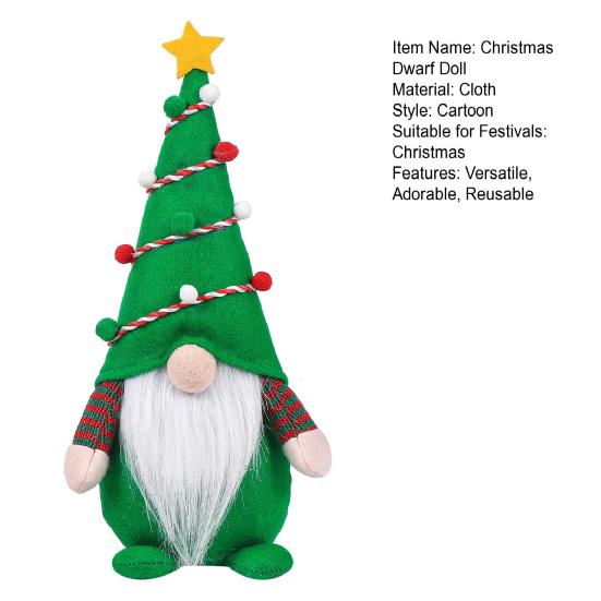 Christmas Faceless Gnome Dolls Nordic Style Forest Ornaments Festive Party Props for Window Display & Home Decor