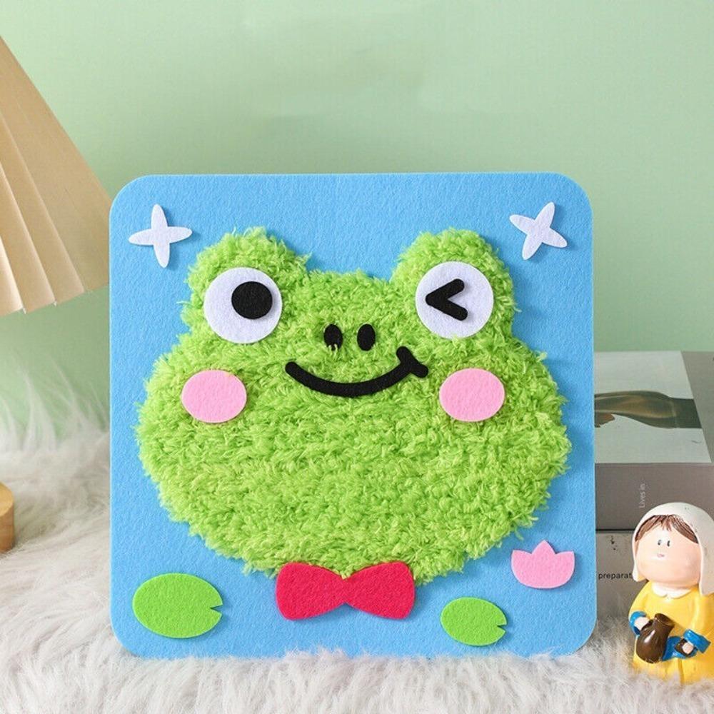 Sewing Needle and Thread Painting Cartoon Animal Felt Sewing Kit  Beginners