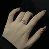 Color Separation Cross, High-End Open Ring, French Fold Irregular Stacking, Niche Design, Personalized Ring, Women