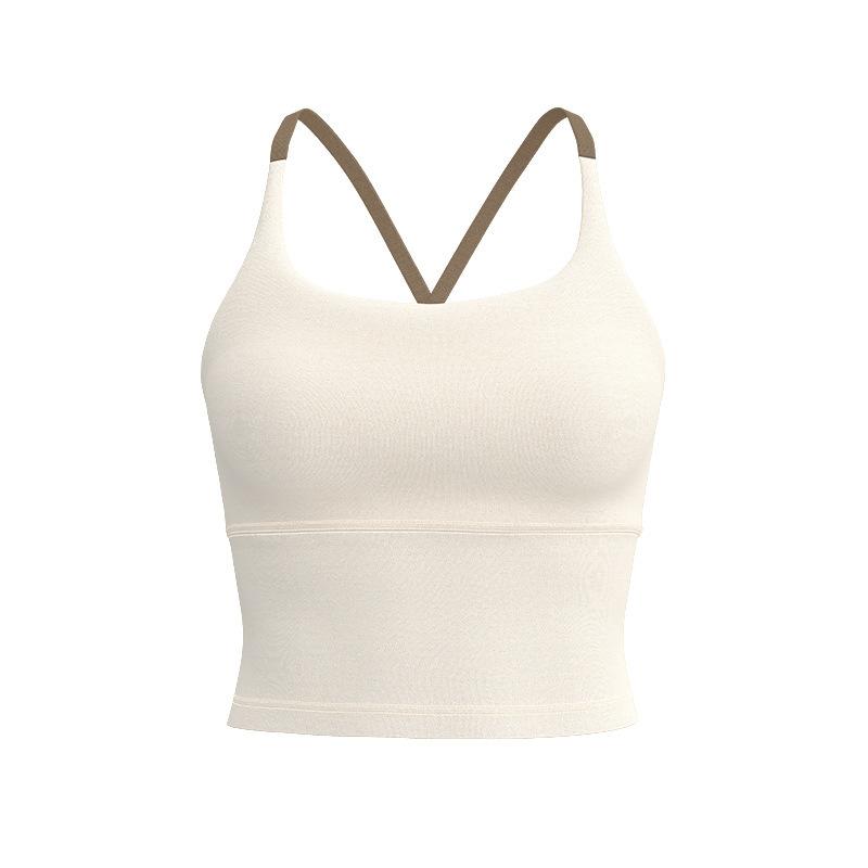 Summer breathable yoga suit, women s chest pad vest, fake two-piece contrasting waist shorts, sports and fitness two-piece set S