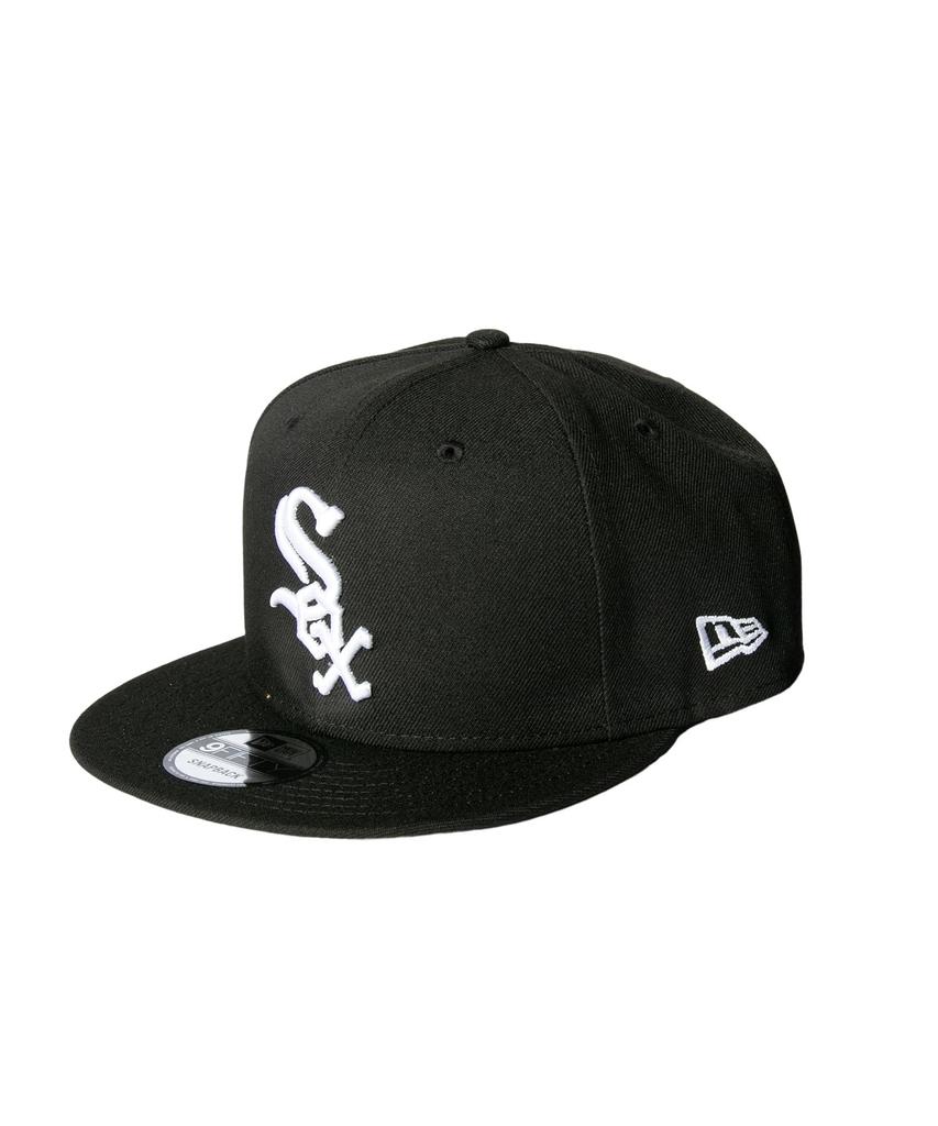 New Era 9FIFTY Black White Black x Free Size & Cap, White, [Used]