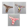 3 Pcs Leopard G String Womens Printed Thongs Ice Silk Seamless One Piece Ladies Sexy G-string Underwear Plus Size