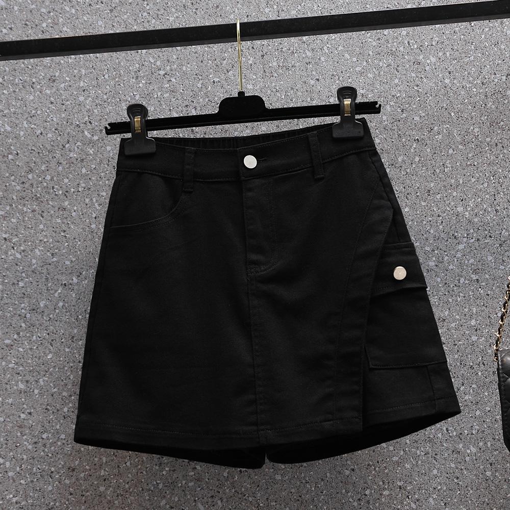 DIMANAF Nadměrná velikost 2025 Dámské šortky Kalhoty Letní Volné Džínové šortky Základní Harémové Kalhoty s vysokým pasem Elastický pas