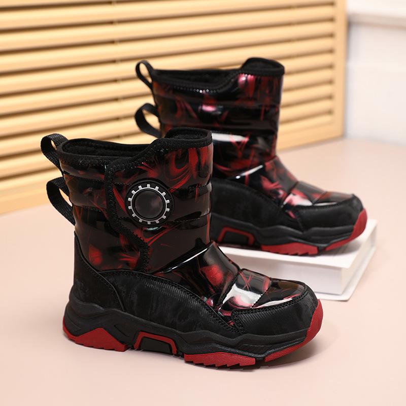 Vinter plysj tykke gutter og jenter snø bomullssko