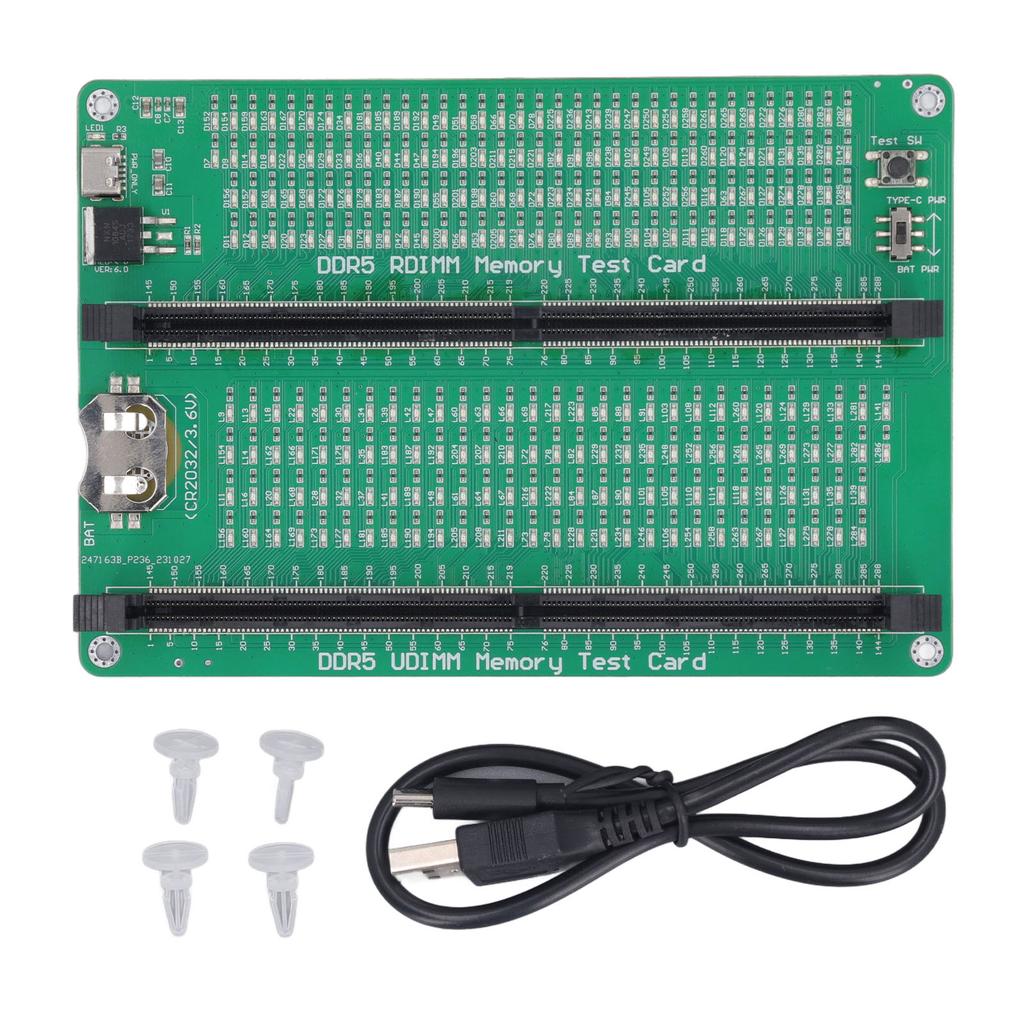 DDR5 Speichertester PCB Desktop DDR5 Speichertestkarte mit LED-Anzeige für Computer DDR5 R DIMM U