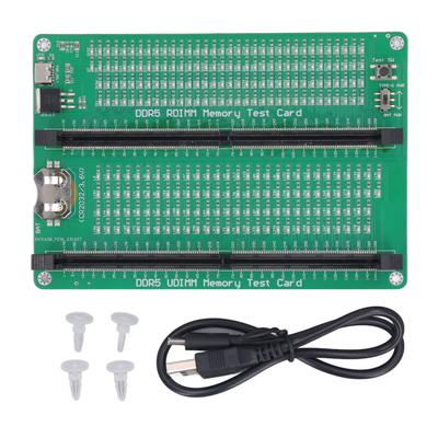 Placa de Prueba de Memoria DDR5 PCB de Escritorio Tarjeta de Prueba de Memoria DDR5 con Indicador LED para Ordenador Memoria R DIMM U DIMM DDR5