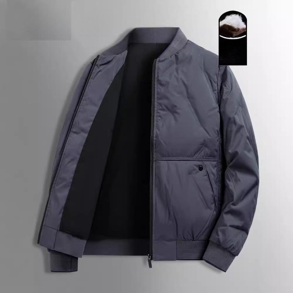 Men's Down Jackets In Solid Colors for Winter Warm Cotton-padded Jackets Casual Coats and Trendy Men
