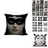 Stylish Linen Vintage Piero Fornasetti Face Waist Cushion Cover For Home And Office Decor