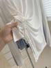QFD-Irregular Drawstring Micro-Transparent Long Sleeve T-Shirt - Comfortable, Loose, Sun Protection Summer Cardigan