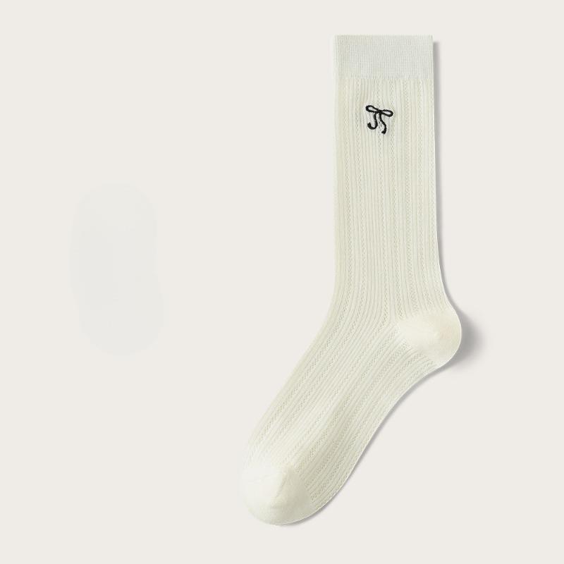 Summer Mesh Breathable Mid-calf Socks for Women, Trendy Thin Pile Socks, Pure Cotton Boneless Women's Socks