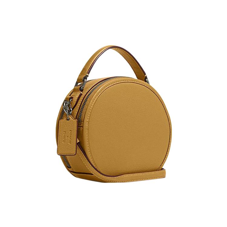 New COACH Peanuts Snoopy Collaboration Dempsey Cow Leather Handbag, Shoulder Bag, Crossbody Bag Small Women's Earth Yellow CF290-QBRQD