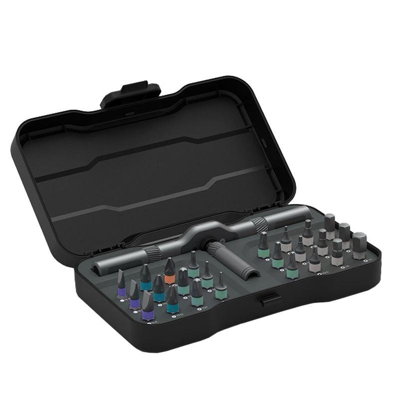 24-in-1 Multifunctional Ratchet Screwdriver Set: Strong Magnetic Phillips & Flat Head Bits for Household Use