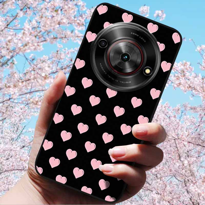 For ZTE Blade A75 5G 6.6" Cases 3D Relief Flower Soft Silicone Luxury Cover for ZTE Blade A75 5G 3D Phone Cases ZTE Blade Z2357N