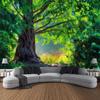 Forest Big Tree River Landscape Tapestry Wall Art Decoration Hanging Cloth Curtain Home Bedroom Living Room Decoration