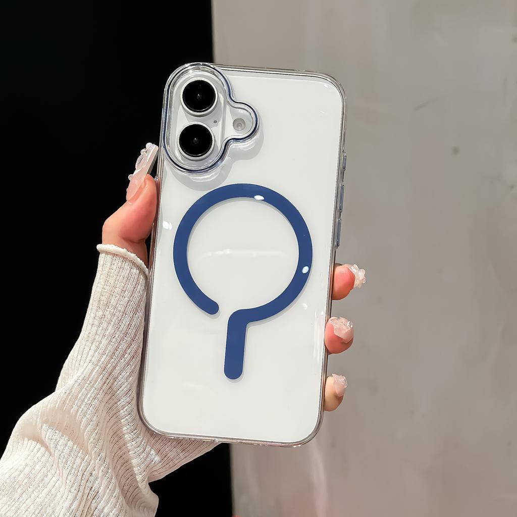 For iPhone 16 Case Compatible with MagSafe Protective TPU+PC Phone Cover
