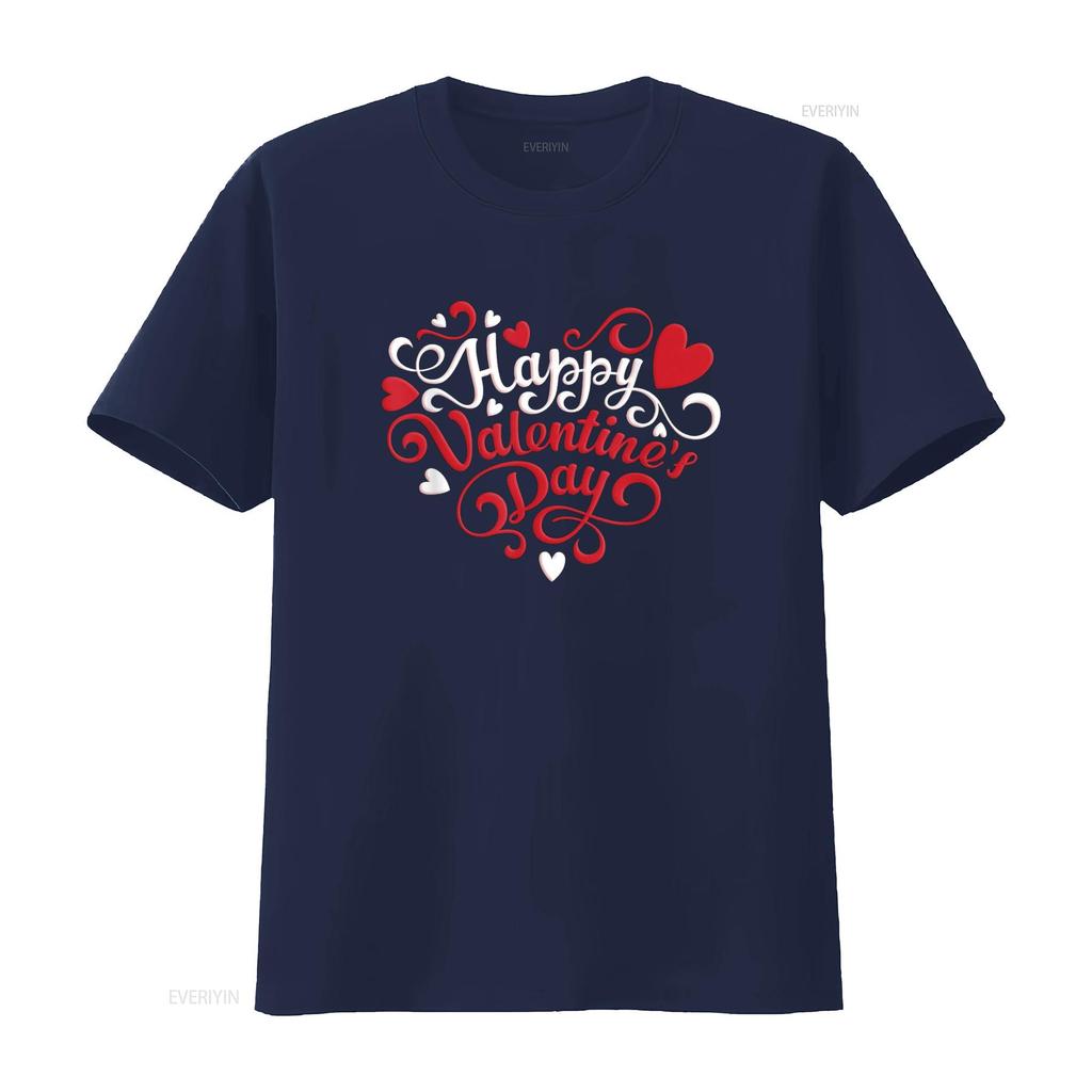 Happy Valentine S Day Red Heart For S 2024 T Shirt Vintage Washed Breathable Stretched Homme Stylish Top For Everyday Wear