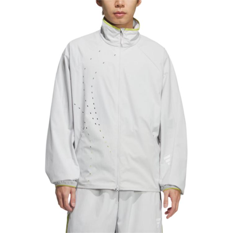 Adidas FOS Jackets Men's Light Gray Stand Collar Moderate Other