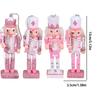 Nutcracker Christmas Decor 2025 New Christmas Pink and White Cute Nutcrackers 4 Pack Christmas Decor Party Gift for Kids Adults