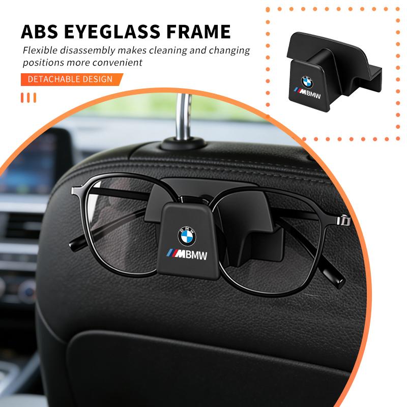 Car Seat ABS Self-Adhesive Glasses Holder Sunglasses Storage Accessories For BMW M 1 3 4 5 6 7 Series M3 M6 F01 F02E34 E36 E70