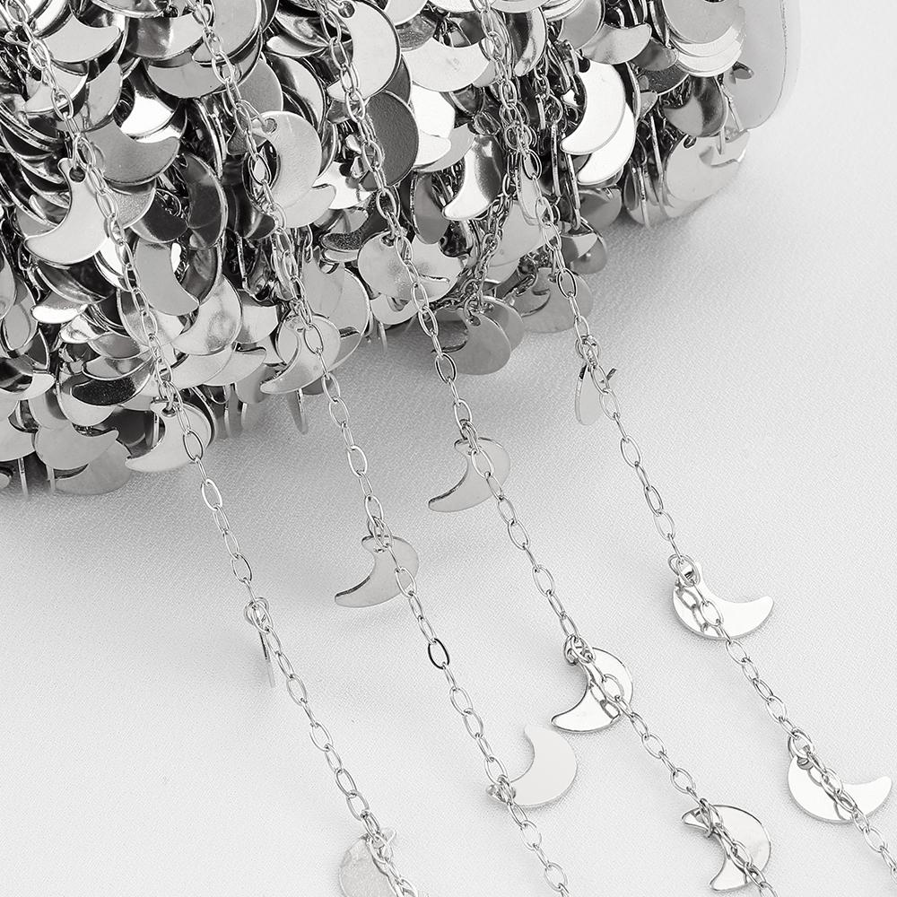 2Meters 1Meter Stainless Steel Hollowout Star Link Chain Dangle Charm Chains for Necklace Anklet Jewelry Making DIY Waterproof